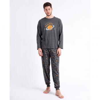 Admas Pijama Manga Larga Gris para Hombre