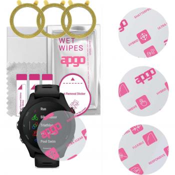 3x Pellicola Protettiva in Vetro Nano per Garmin Forerunner 255S Music