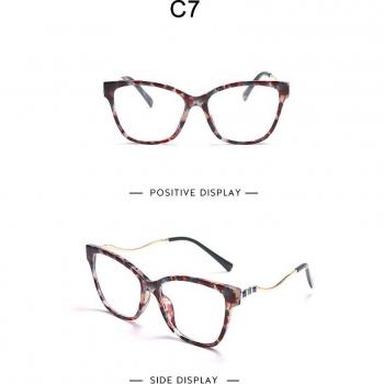 Gafas TR90 unisex anti-blu-ray con diseño vintage y lentes negras
