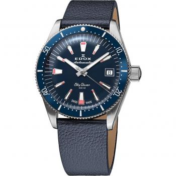 Edox 3BUC BUICO 80131 – Modelo Azul “Skydiver” con Resistencia 300 m