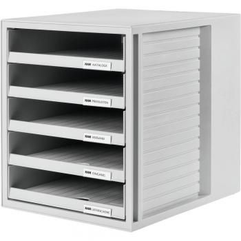 HAN Systemboxen 5 Fächer 1450-11 lichtgrau/lichtgrau