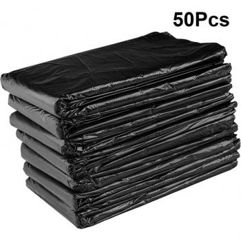 50pcs Large Capacity Black Rubbish Bags