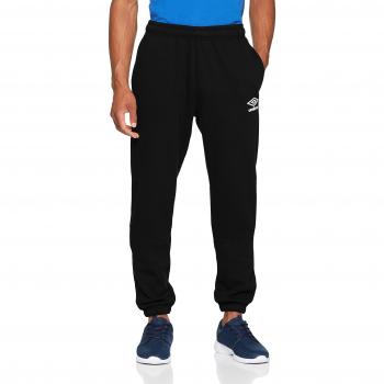 Umbro Men's L Fleece Joggers in Black and White