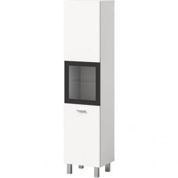 Inn.Furn Badezimmer Hochschrank Lowell in Schwarz und Weiß, 30 x 125 cm