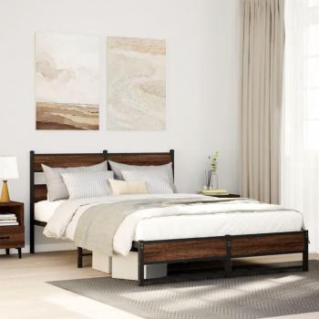 Silla de Sueño Metálico Marrón 160x200 – Maison Exclusive
