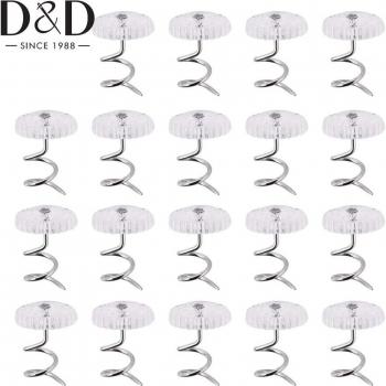 Transparent Plastic Head Twist Pins for Upholstery