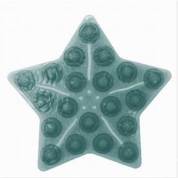 Alfombra 4 piezas Cleafe Verde Estrella con Succión anti‑deslizante