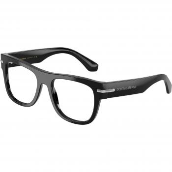 Doluce & Gabbana DG3407 501 – Men's Black Lens‑Free Frame, Blue Light Filter