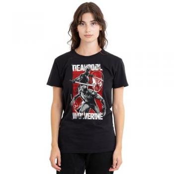 Wolverine Meets Deadpool Action Tee – Black