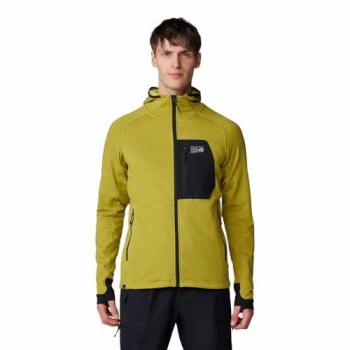 Sudadera con Cremallera Mountain Hardwear Polartec Power Grid Verde y Negro M