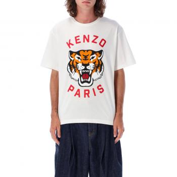 Kenzo T-shirt Tiger Paris Oversize Bianco Taglia L