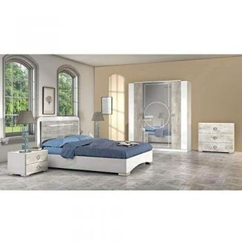 Chambre Complète Goya 160x200cm avec Meuble de Rangement