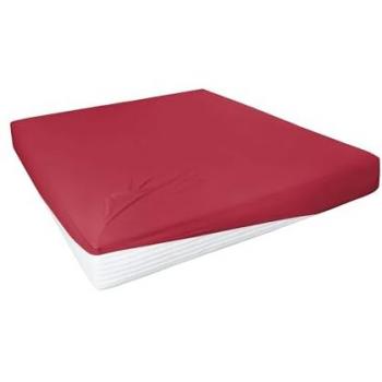 Spannbettlaken PRIMERA Elasthan-Feinjersey, rot, B:90-120cm L:200-220cm, Jersey-Elasthan, Obermaterial: 95% Baumwolle, 5% Elasthan, Laken, Aus 95% gekämmter Baumwolle und 5% Elastan