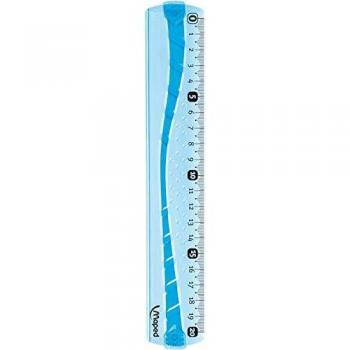 Lot de 5 Règles plate Incassable Flex 20 cm Bleu ouVert MAPED [Ref:244020 4-5]