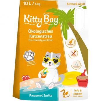 Litière Tofu et Manioc KittyBay Pawperol Spritz 10L