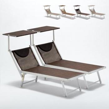 Beach & Garden Santorini: Juego de 2 Tumbonas + Parasole