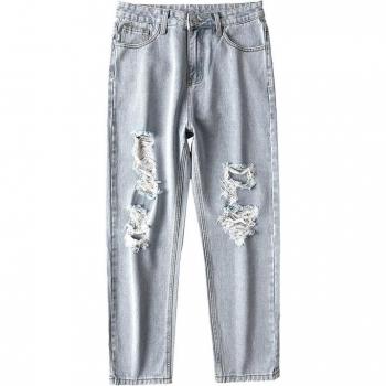 Jeans Rasgados Azul Claro para Hombre