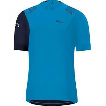 Camiseta GORE R7 Hombre, Cian dinámico y Azul Orbital, XL
