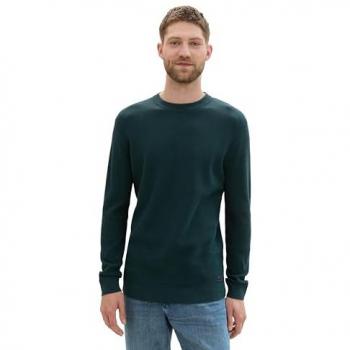 Maglione Tom Tailor Verde Scuro Melange XL