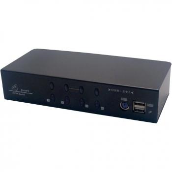 Commutateur d’affichage multi‑port 4x1 avec clavier, souris et audio (CAS‑462)