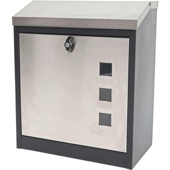 Boîte aux lettres XXL 772 en acier inoxydable, verrouillage inclus