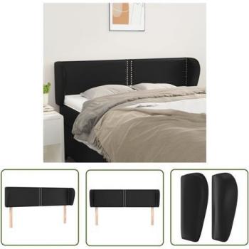 Testiera per letti con testina a orecchio – 147x23x78/88 cm, colore nero