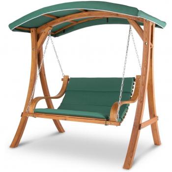 Blumfeldt Hollywoodschaukel mit Lärchenholz und Sonnensegel