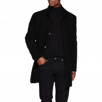 Abrigo de lana Slhmosto B Noos, SELECTED HOMME, Hombre, Negro