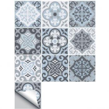 PVC Mediterranean Tile Sticker Set – Kitchen & Bathroom
