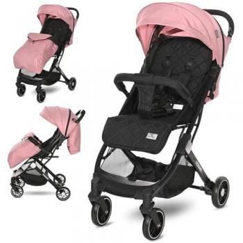 Lorelli Kinderwagen Fiorano mit Ablagekorb, abnehmbarer Frontbügel, Bremse pink