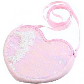 Fashion Sequin Heart Handbag for Kids