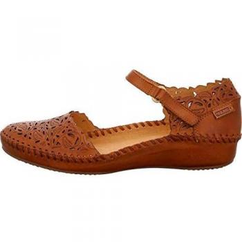 Sandalia Pala-Talon Laser en cuir marron pour femmes – Boucle de serrage