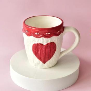 Café en Corazón Taza de Cerámica