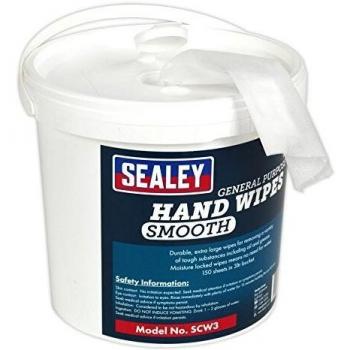 Sealey Hand Wipes Bucket 3ltr Pack of 150