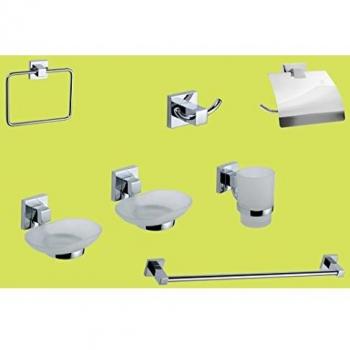 Serie Completa Accessori Bagno Geo Cromo
