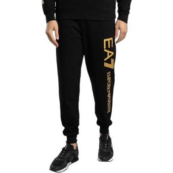 Pantalon Sportif EA7 – Collection Logo Noire, Or, Taille XL