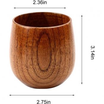 Heat Insulated Wooden Cup for Beer and Wine