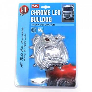 Bulldog Chrom LED Auto Dekorace