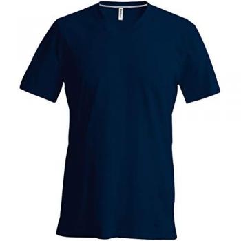 Herren T-Shirt mit V-Ausschnitt von Kariban Blau (S)