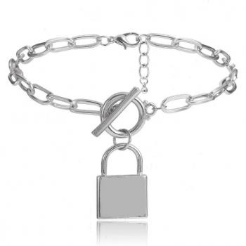 Vintage Punk Lock Pendant Anklet