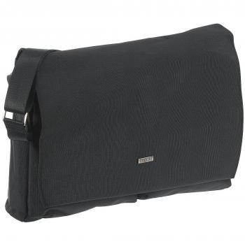 Messengerbag mit Laptopfach, Schwarz