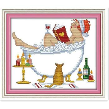European Hand Embroidered Cross Stitch Decor