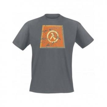 Half-Life T-Shirt mit Lambda Logo Grau S 100% Baumwolle