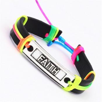 Faith Vintage PU Leather Friendship Bracelet