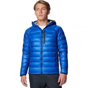 Columbia Mountain Blue Down Jacket with Hood