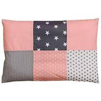 ULLENBOOM ® Kopfkissenbezug 40x60 cm Rosa Grau
