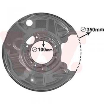 Ankerblech für Bremsscheibe Hinterachse rechts Van Wezel 3032374