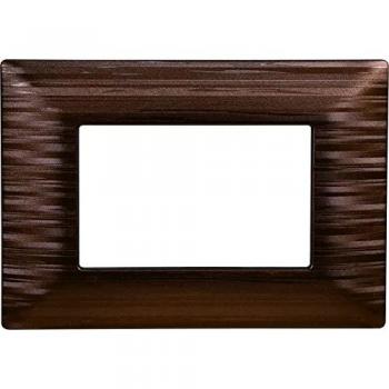 Ettroit Bticino Matrix 3‑Modul Kunststoffrahmen, Bronze‑Satinat