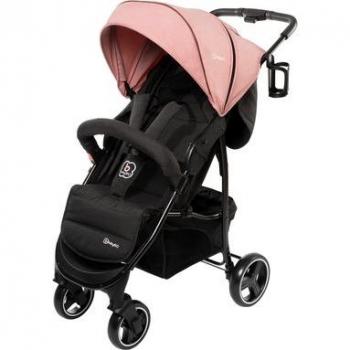 Poussette BabyGo Compacte Basket Rose-Chat