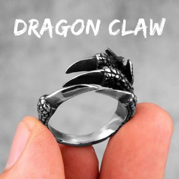 Men's Punk Evil Dragon Claw Ring